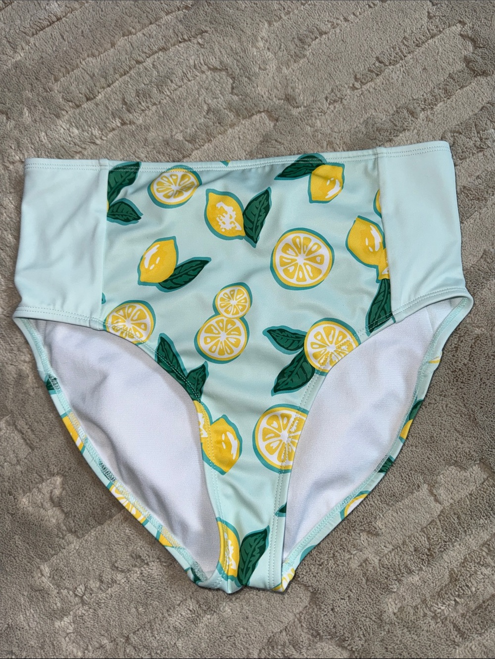 DSG Mint Lemon Print high waist Bikini Bottoms XL 16 never worn